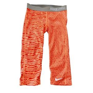 Nike Pro Girls Capri Cropped Leggings M